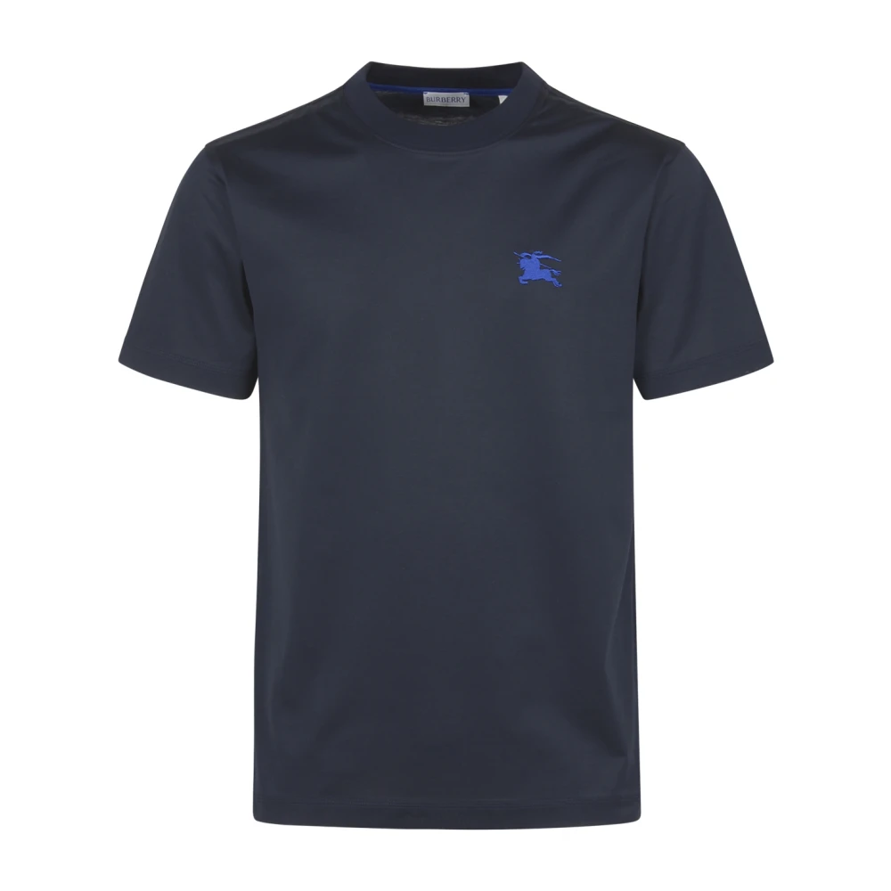 Burberry Blauw Equestrian Knight Design T-shirt Blue Heren