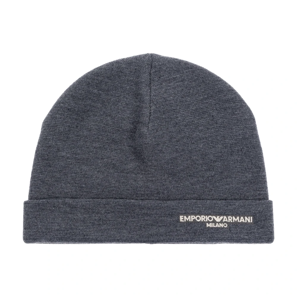 Emporio Armani Grå Ullmössa
