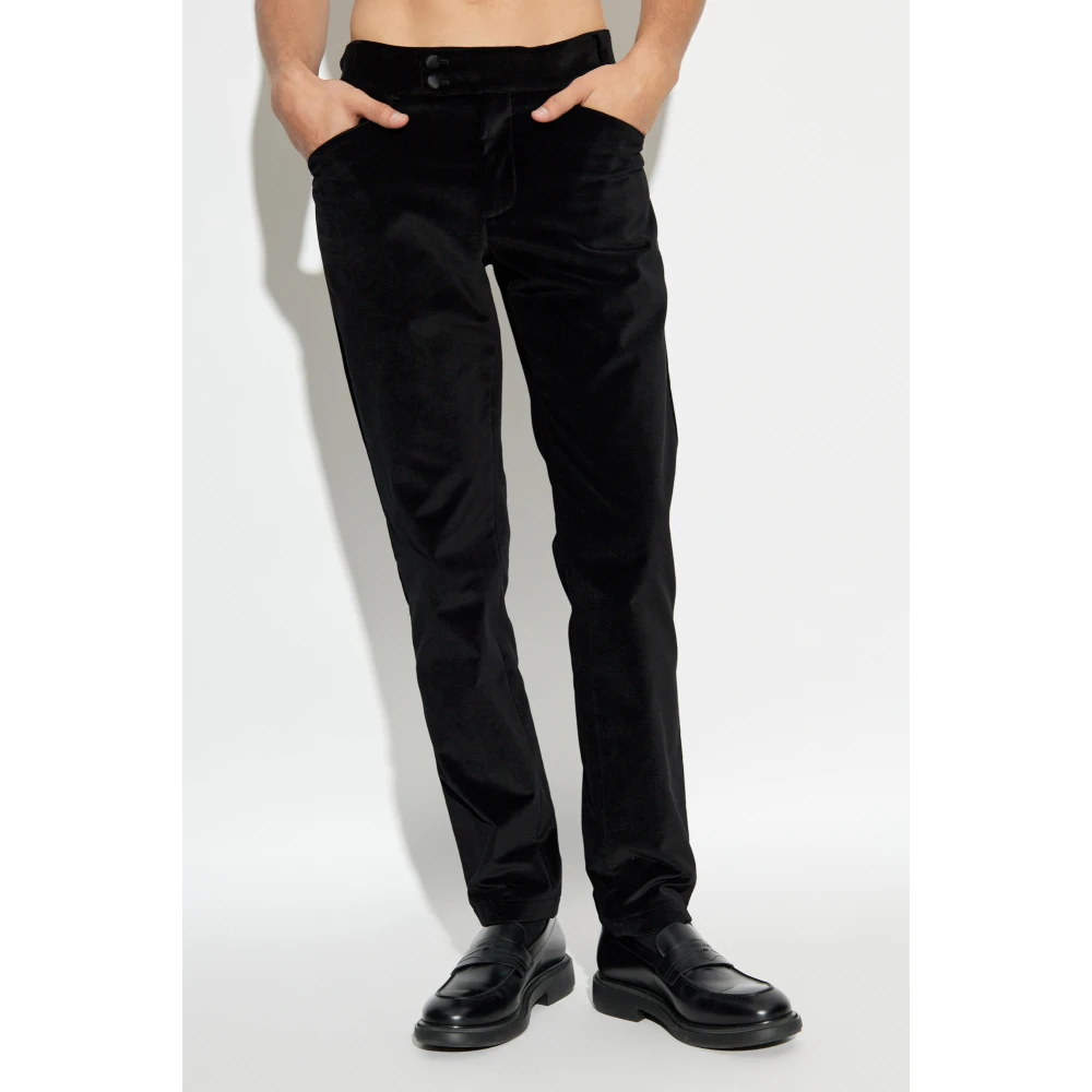 Dolce & Gabbana Fluwelen broek Black Heren
