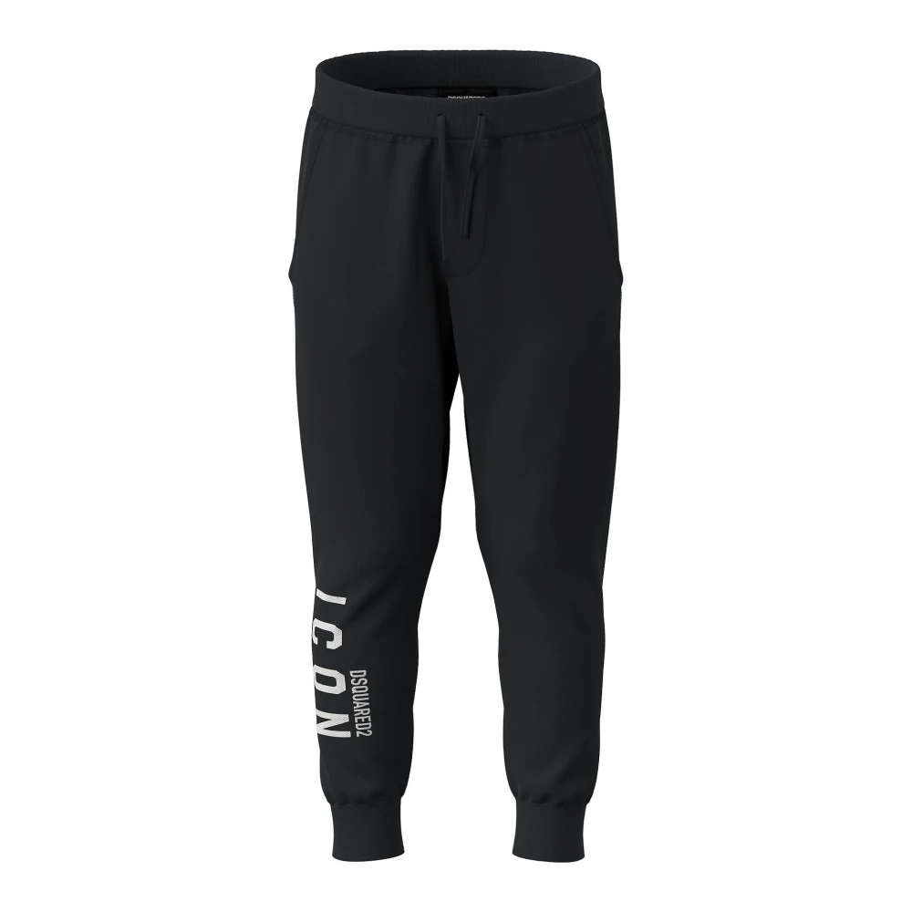 Dsquared2 Men's Black Comfortable Cotton Jogger Sweatpants