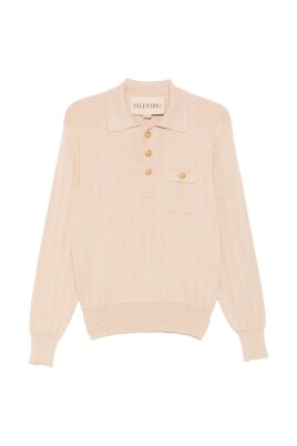 polo-a-manches-longues-blanc-en-coton-cotes