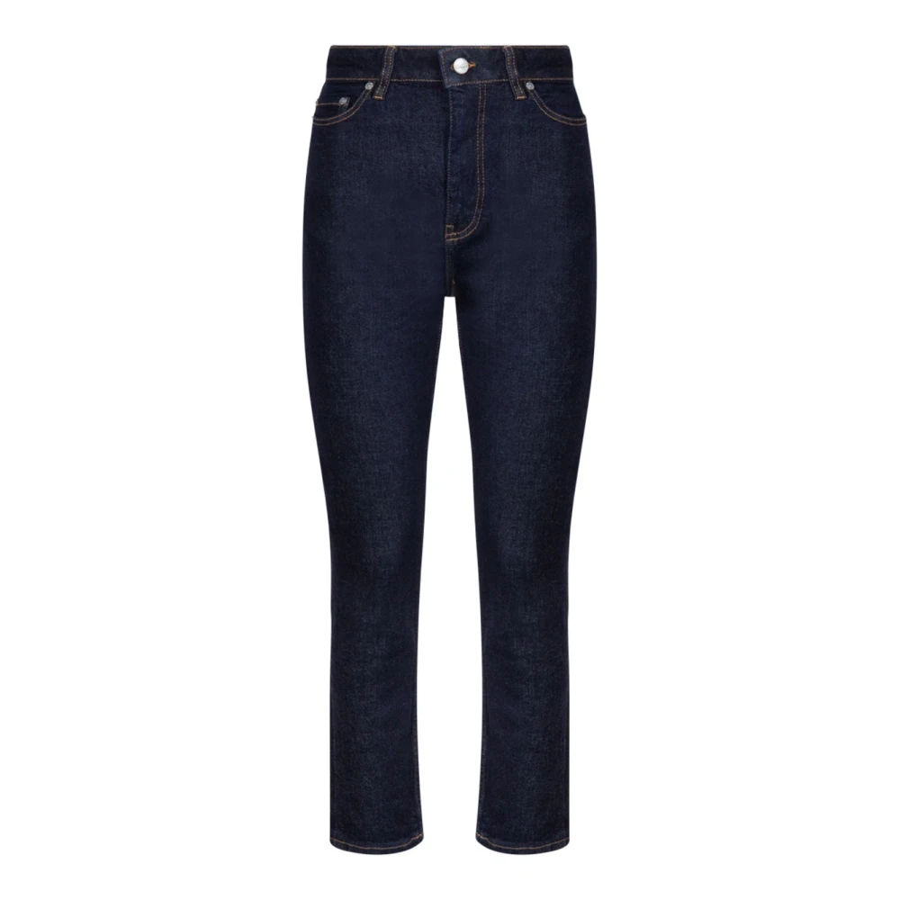 Ganni Indigo Blue Slim Leg Jeans Blue Dames