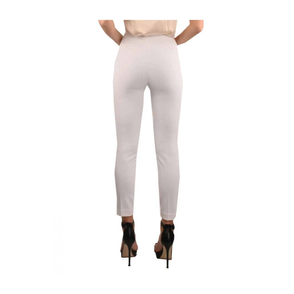 Elisabetta Franchi Hoge taille sigarettenbroek met ketting White Dames