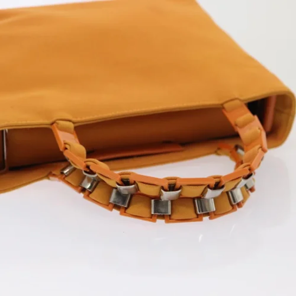Salvatore Ferragamo Pre-owned Canvas handbags Orange Dames
