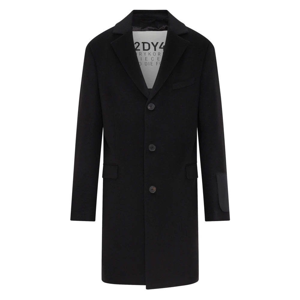 Drykorn Men's Black Wool-Blend Coat
