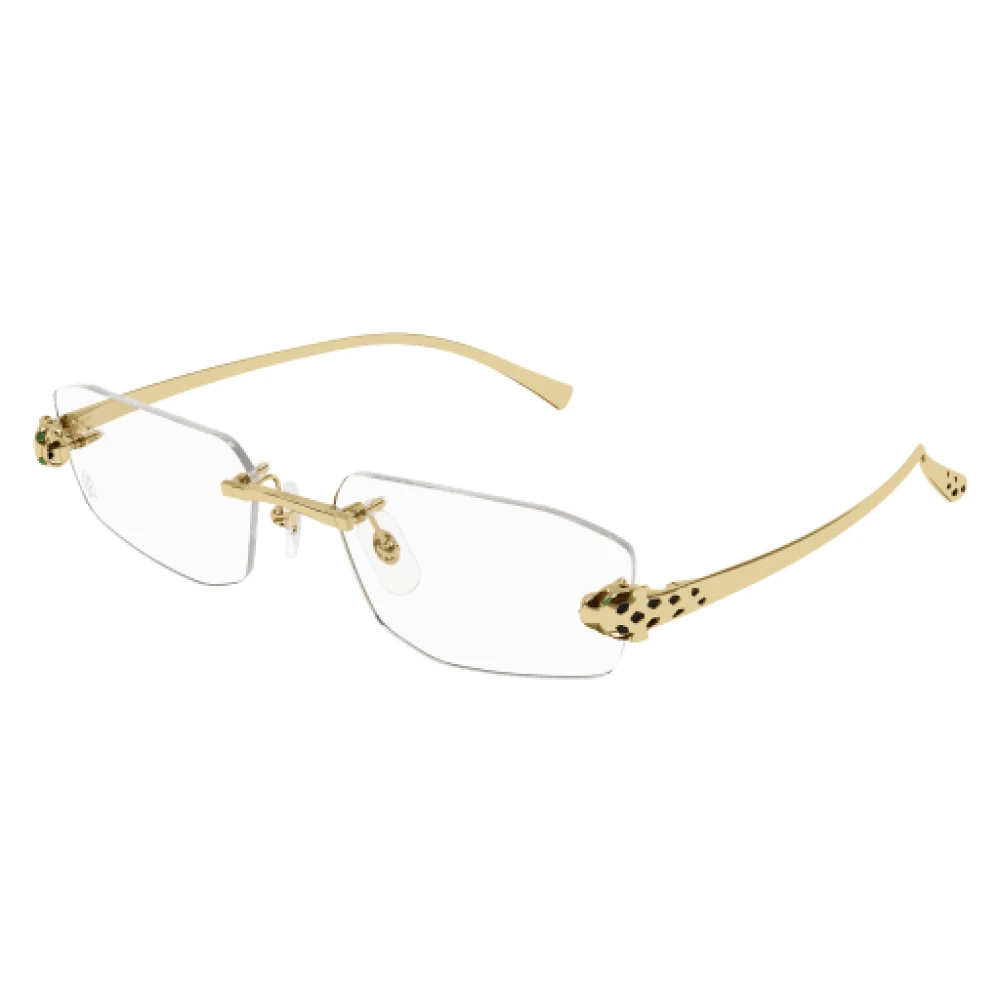 Cartier Rimless Panthère Massai Solglasögon Guld Yellow, Unisex