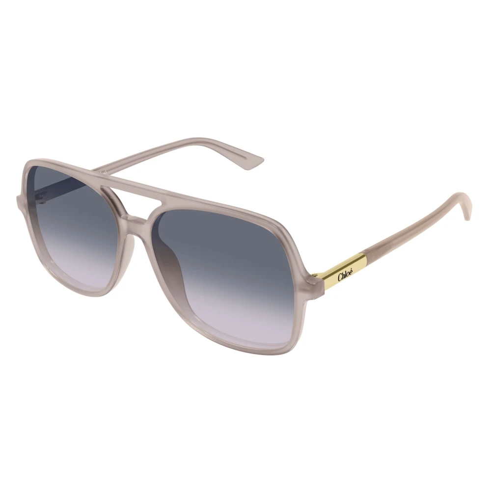 Chloé Unisex Beige Sunglasses, 57 Mm, Aviator Sunglasses