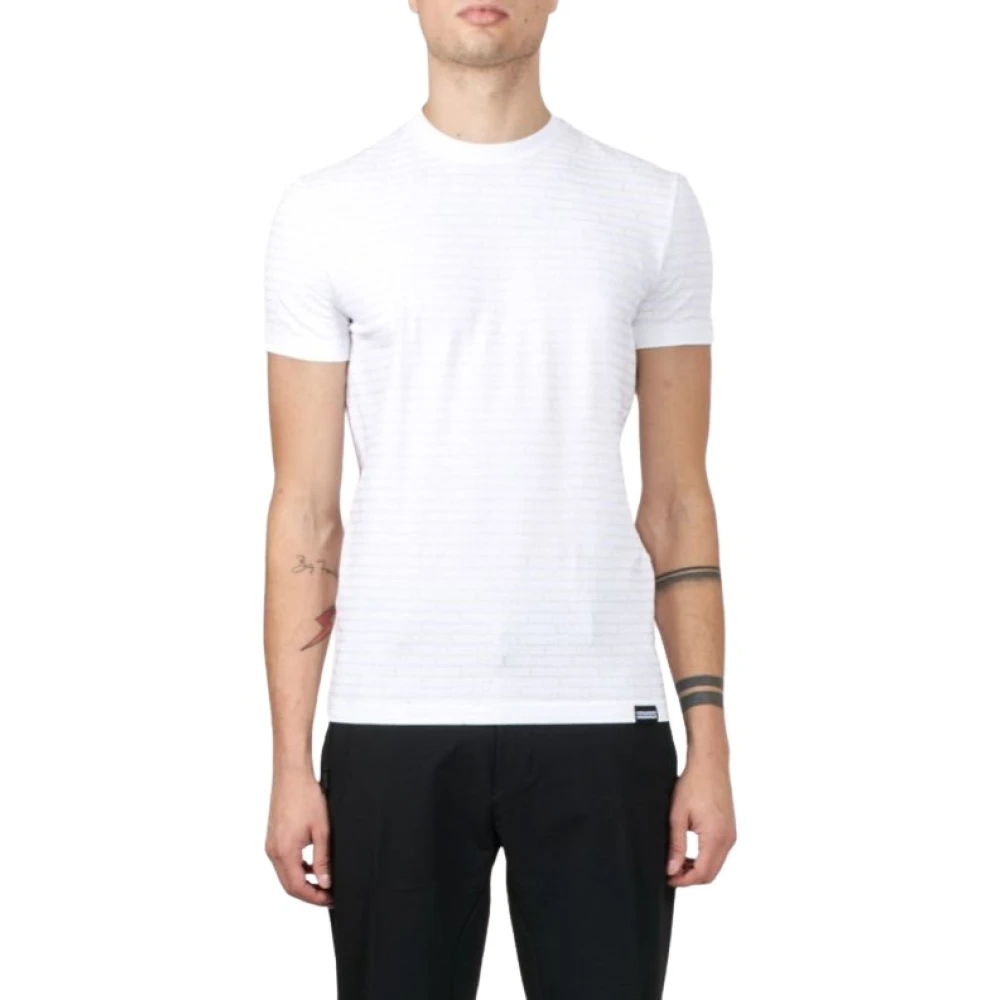 Dsquared2 Katoenen T-Shirt Korte Mouw White Heren