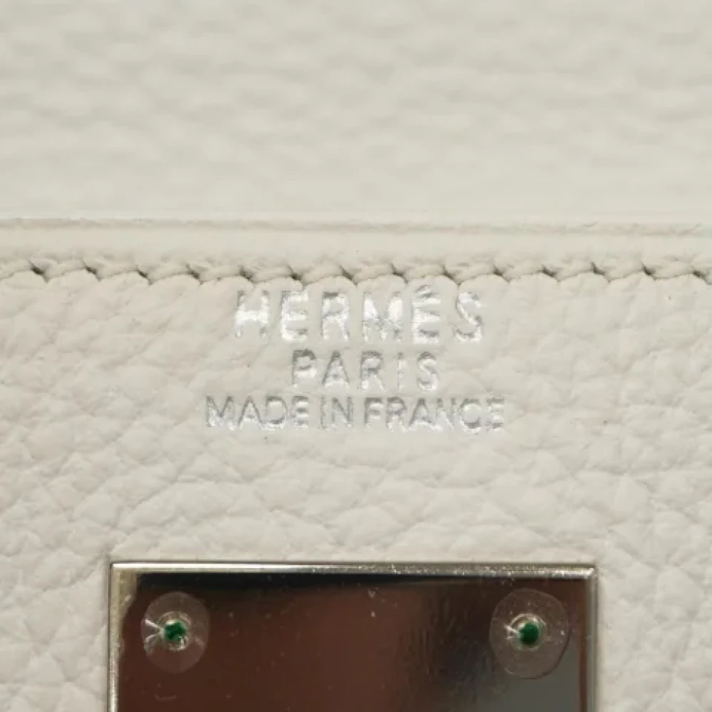 Hermès Vintage Pre-owned Leather handbags White Dames