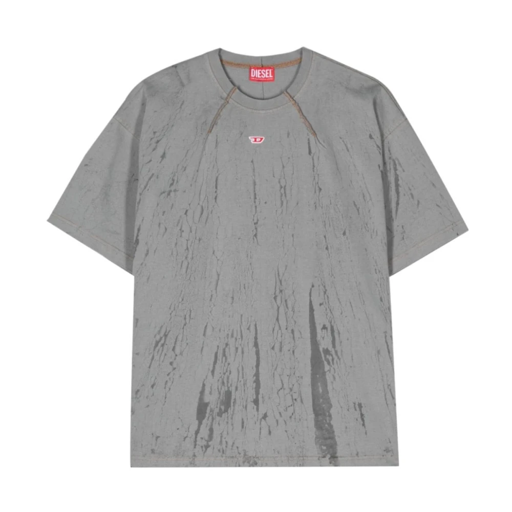 Diesel Grafische Print T-Shirt Gray Heren
