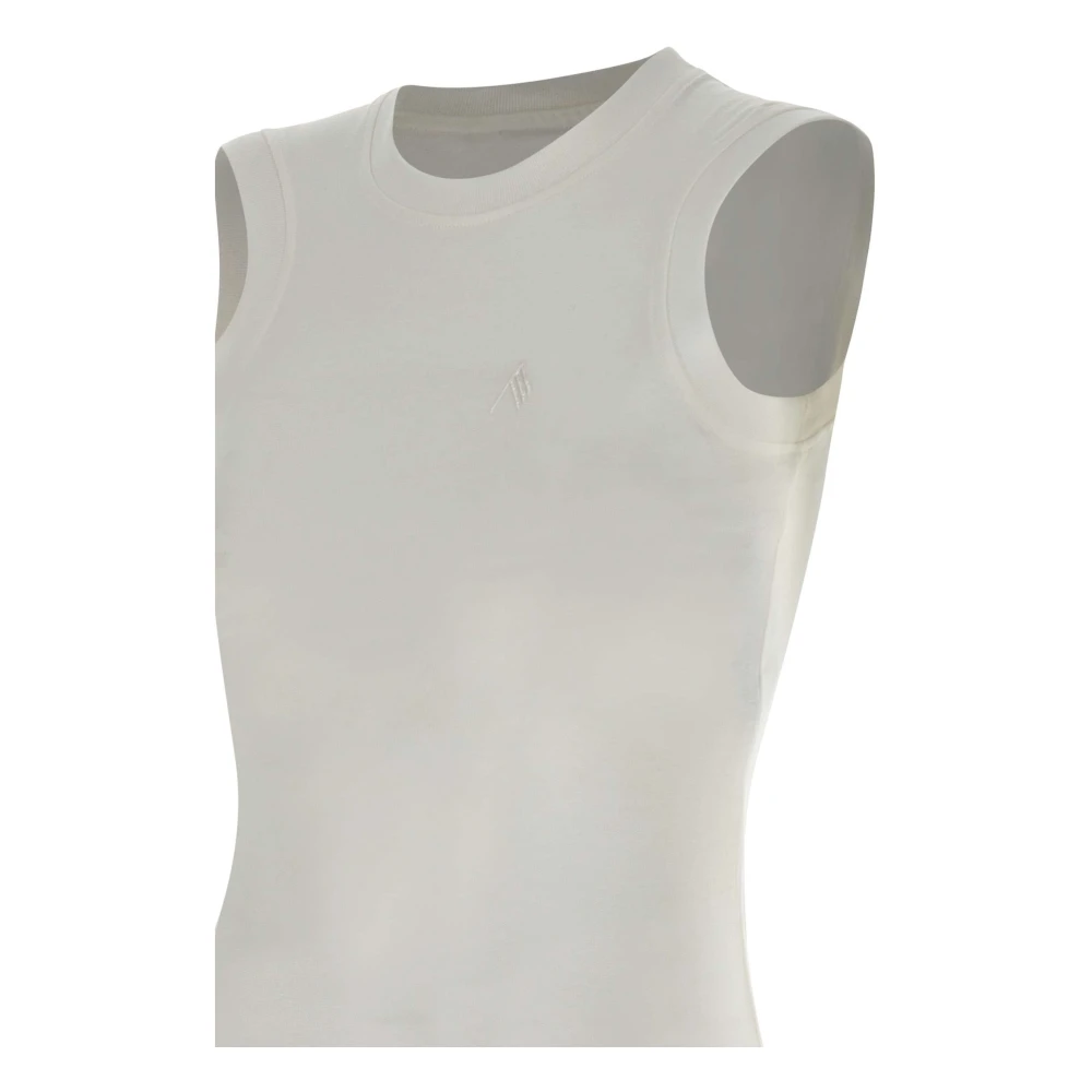 The Attico Witte Katoenen Tanktop Italië White Dames