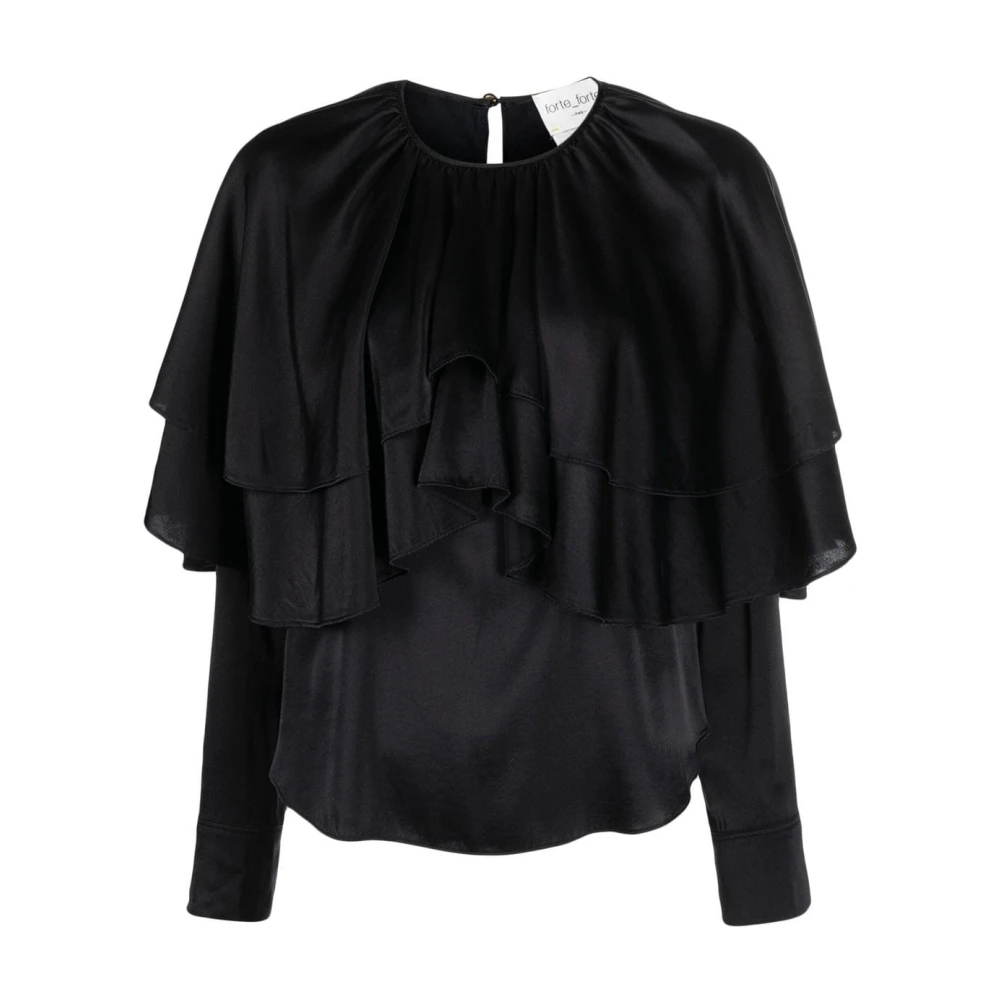 Forte Blouse overhemd Black Dames