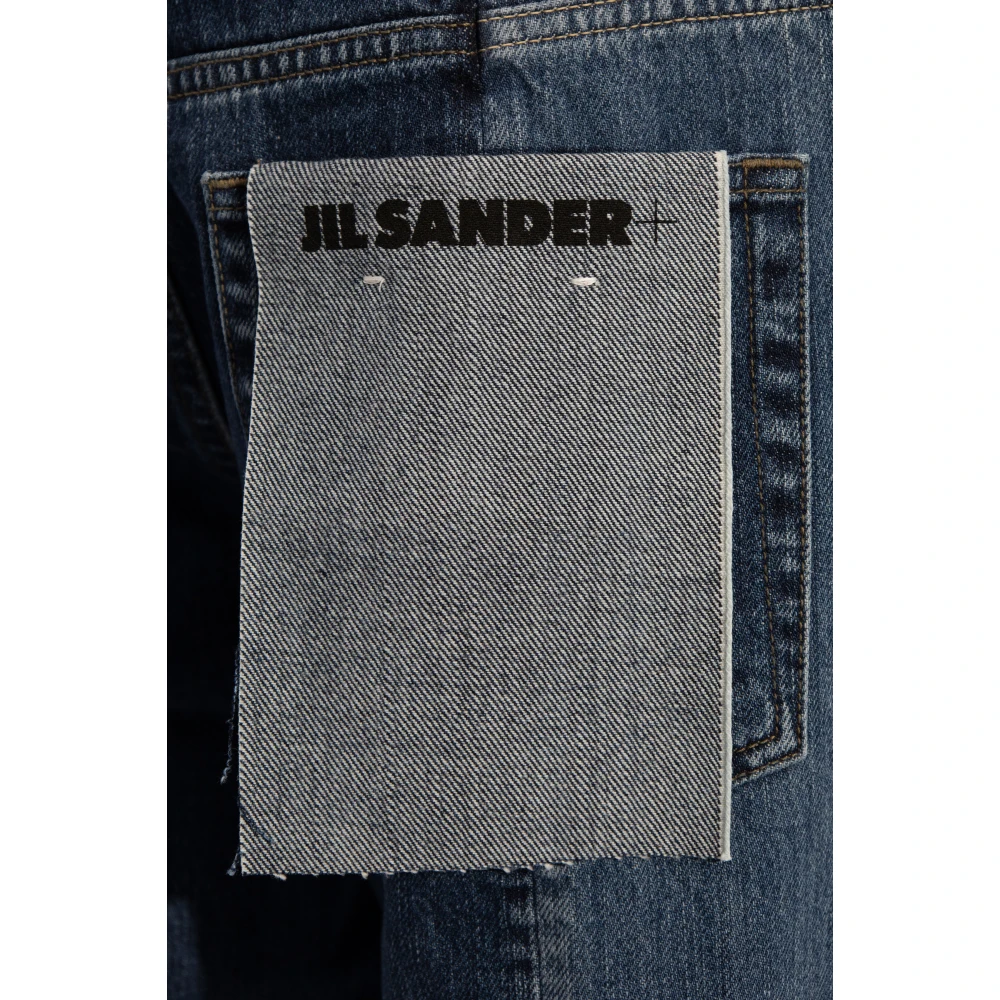 Jil Sander Jeans met stikseldetails Blue Dames