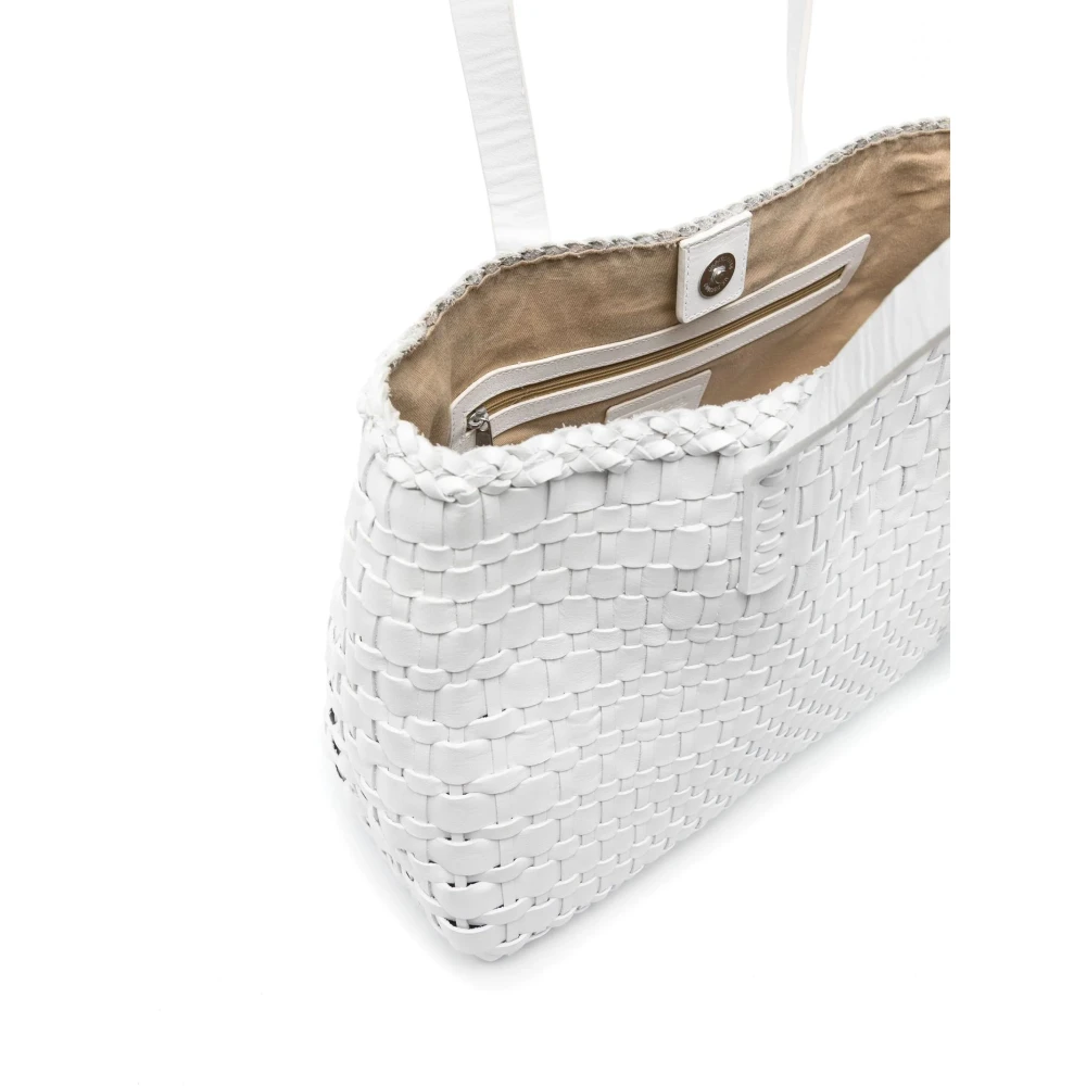 Dragon Diffusion Witte Handtas met Drukknopsluiting White Dames