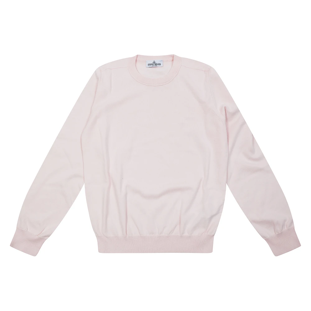 Stone Island Unisex Kids Pink Kids Knitwear, 6 Y, Maglia Girocollo Cotone