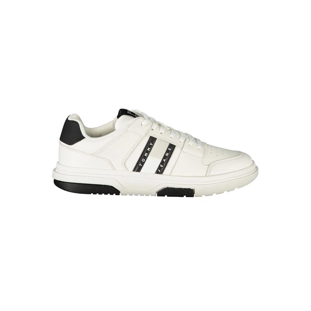 Tommy Hilfiger Men's White Sneakers, 7 Uk, Polyester Sneaker