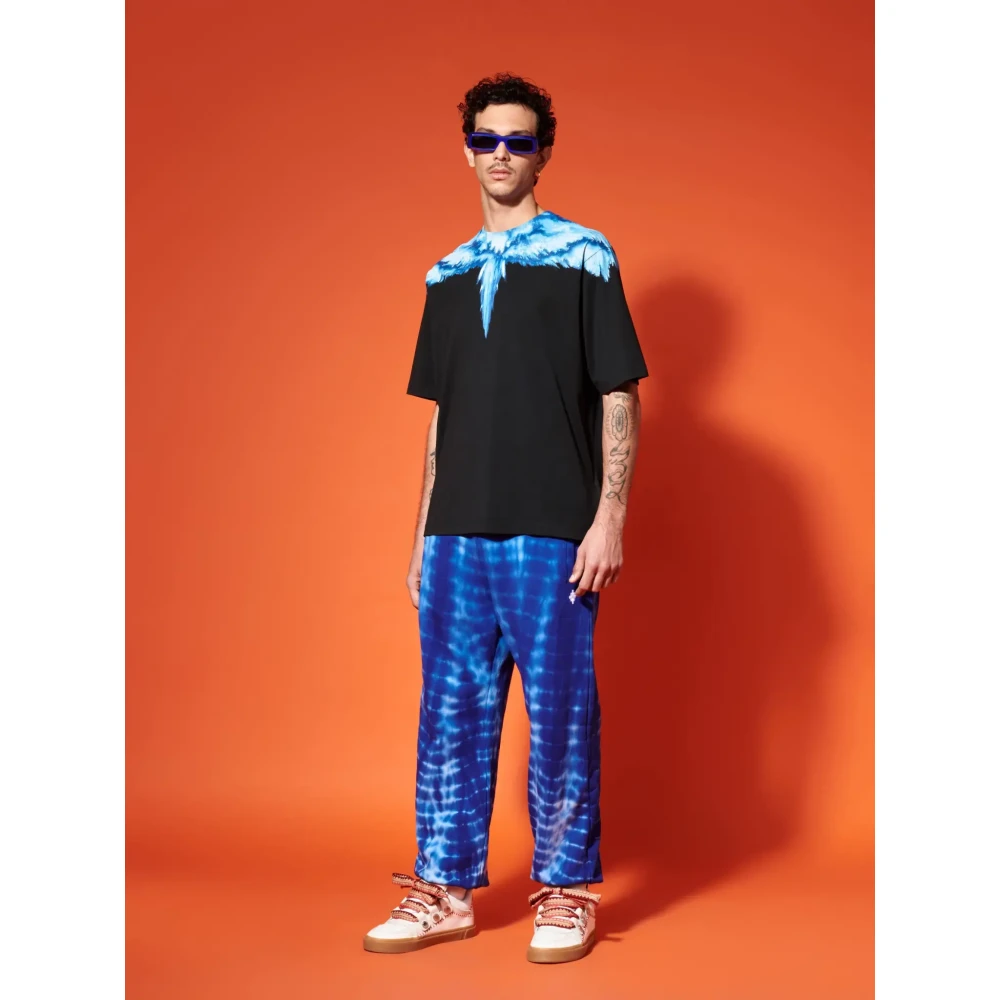 Marcelo Burlon Colordust Wings Oversized T-shirt Black Heren