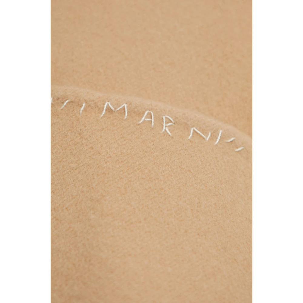 Marni Wollen jas met capuchon Beige Dames