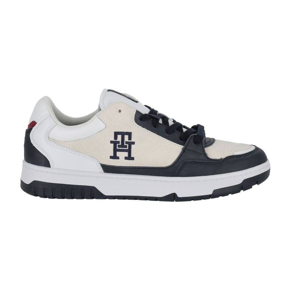 Tommy Hilfiger Street Suede Mix Sneakers Heren Schoenen Wit