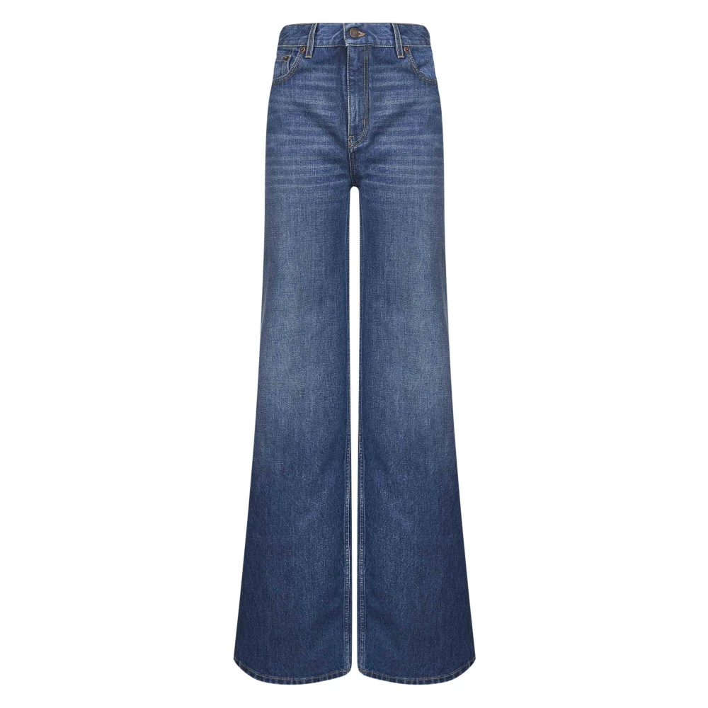 Chloé Women's Blue Wide Jeans, W27, Flared Denim Jeans