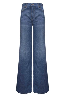 Flared Blå Denim Jeans