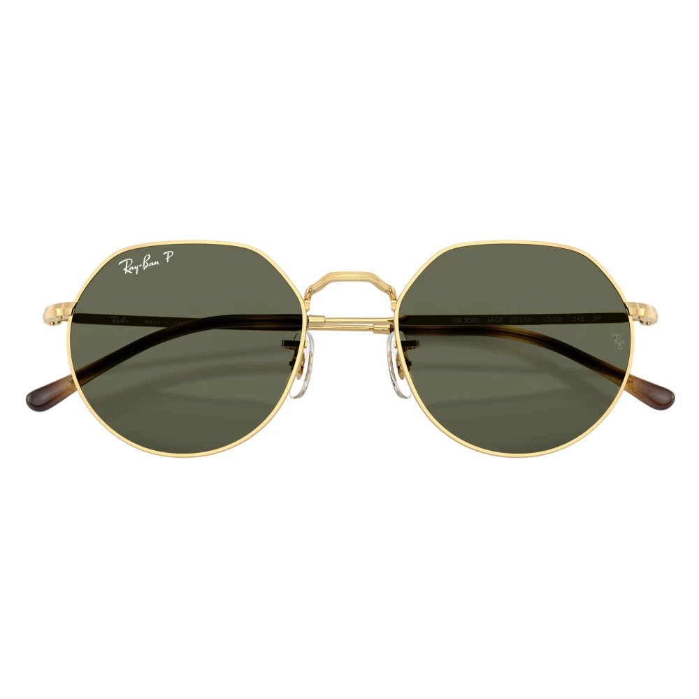 Ray - Ban Unisex Green Ray - Ban Rb3565 Jack 001/58 Sunglasses Metal Gold Geometric Polarized - Image 3