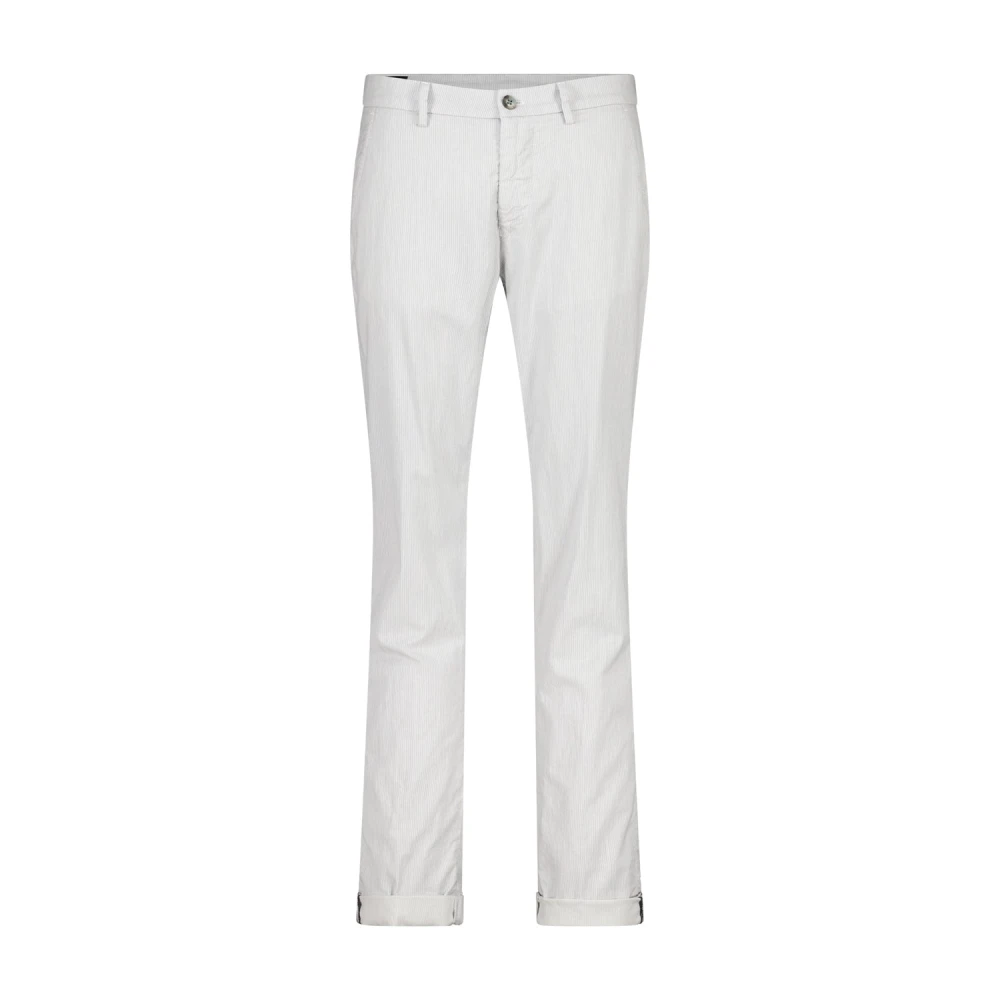 Mason's Gestreepte katoenen broek Torino Gray Heren