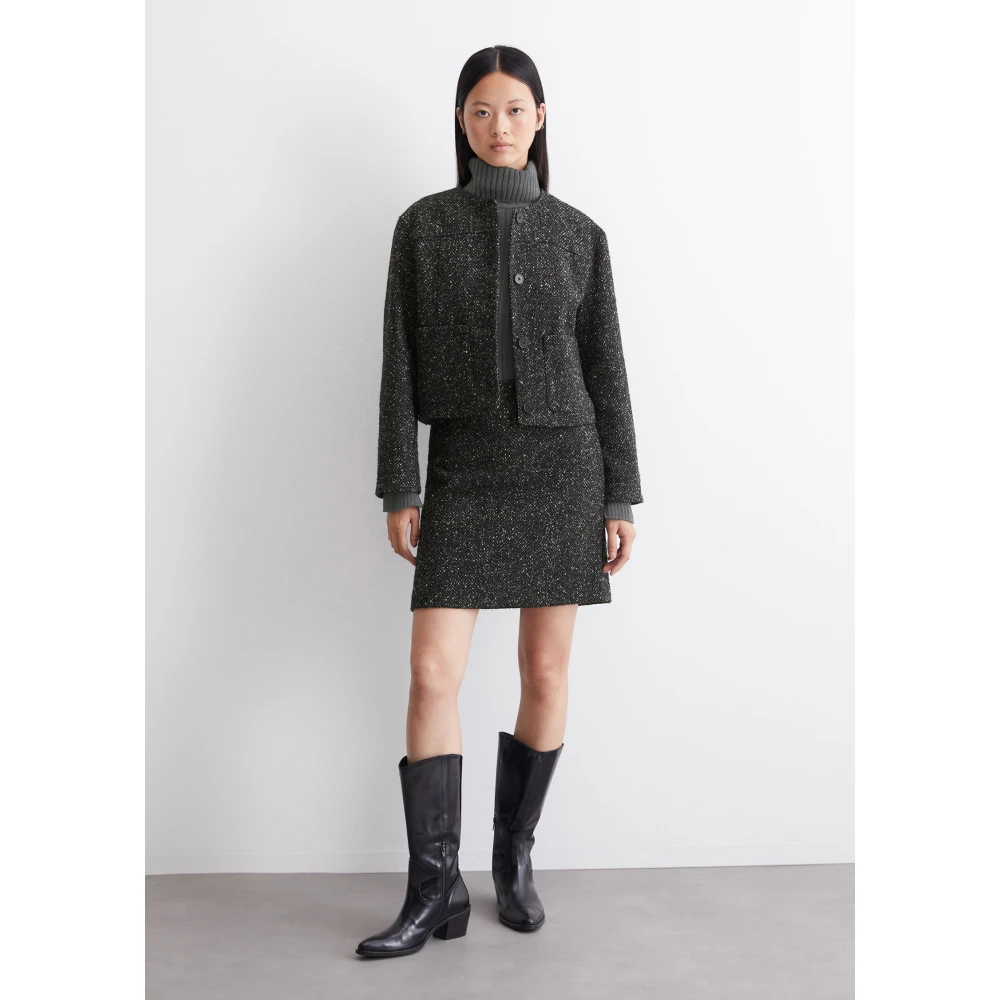 Marc O'Polo Bouclé jas relaxed Black Dames