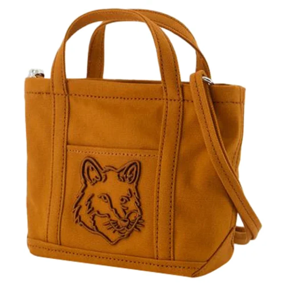 Maison Kitsuné Cotton handbags Brown Dames
