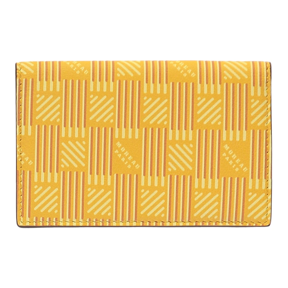 Moreau Paris Logo Detail Leren Kaarthouder Yellow Dames
