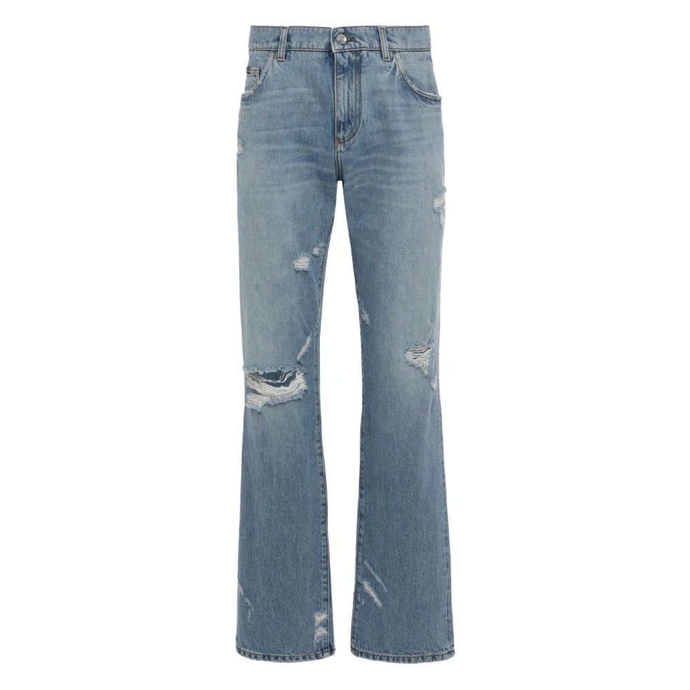 Dolce & Gabbana Blue Denim Trousers - Male - Flare Jeans - Xl - Jeans