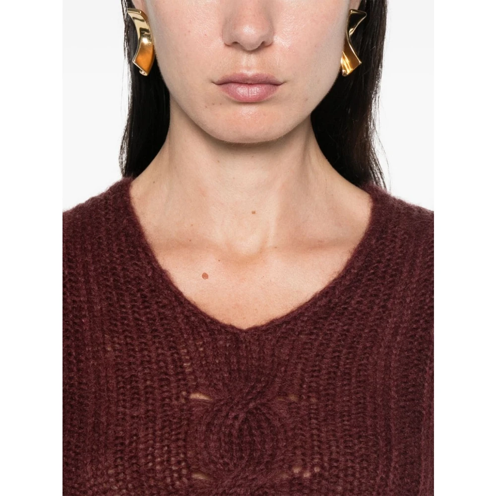 Twinset Stijlvolle Sweater Set Brown Dames