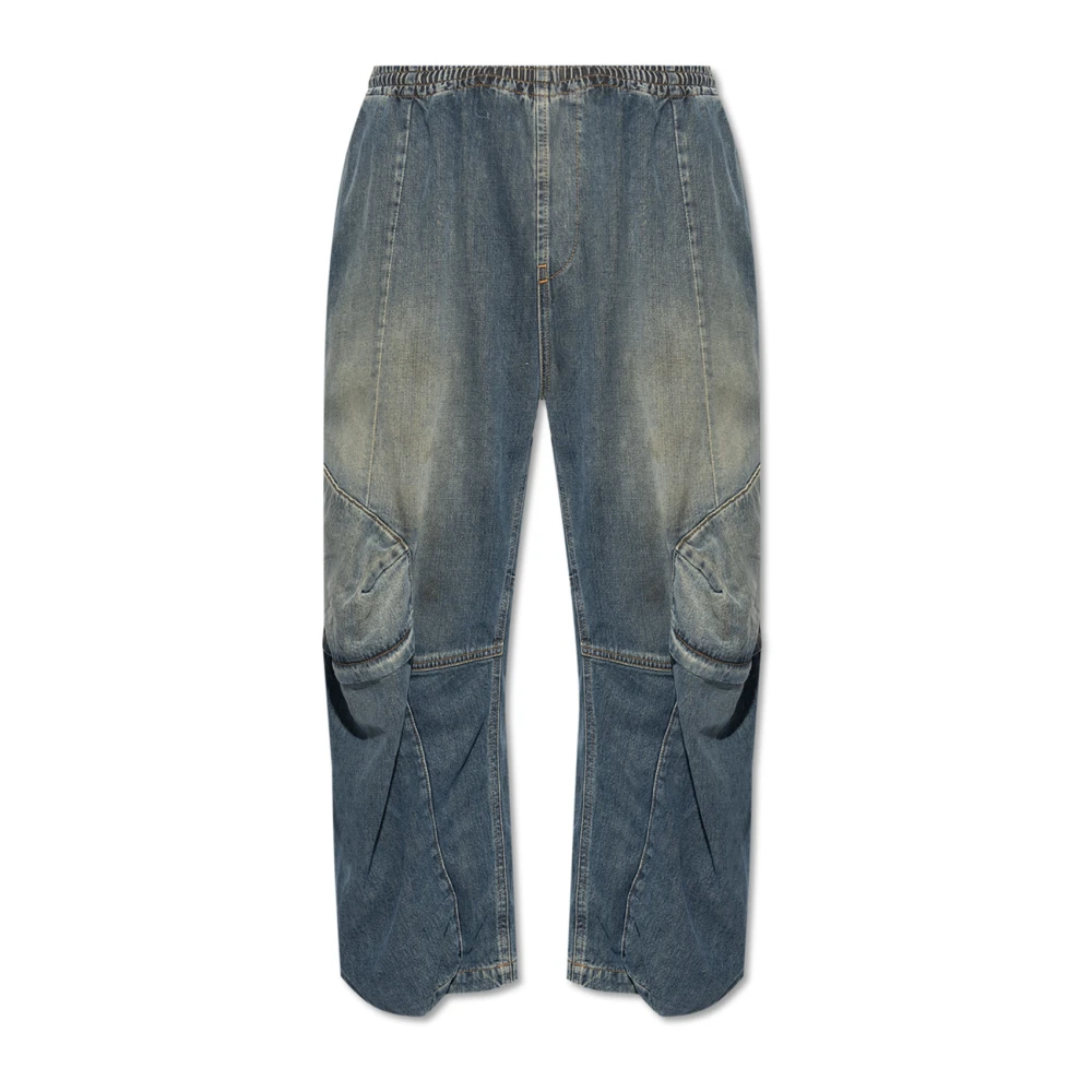 Diesel Loszittende jeans D-Para-Short-Fsf Blue Dames