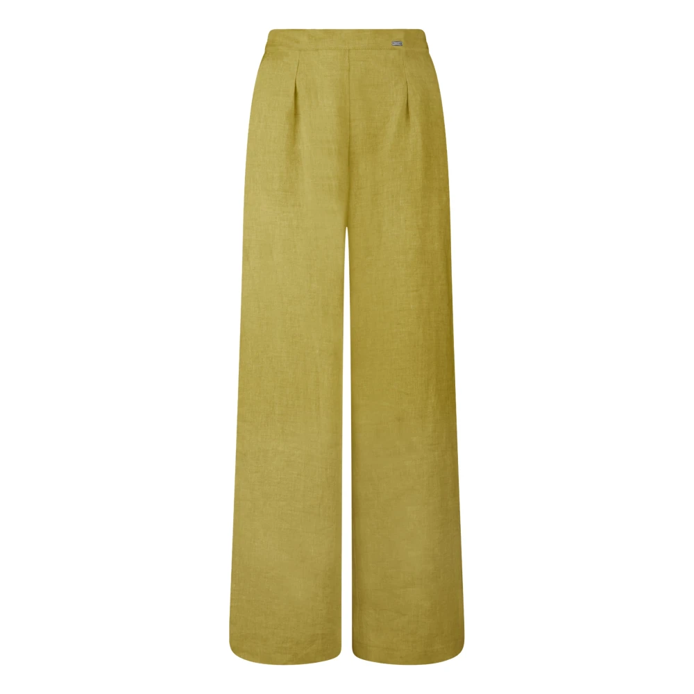 Bomboogie Mujer Amarillo - Pantalones Palazzo De Lino - Trousers - Xl