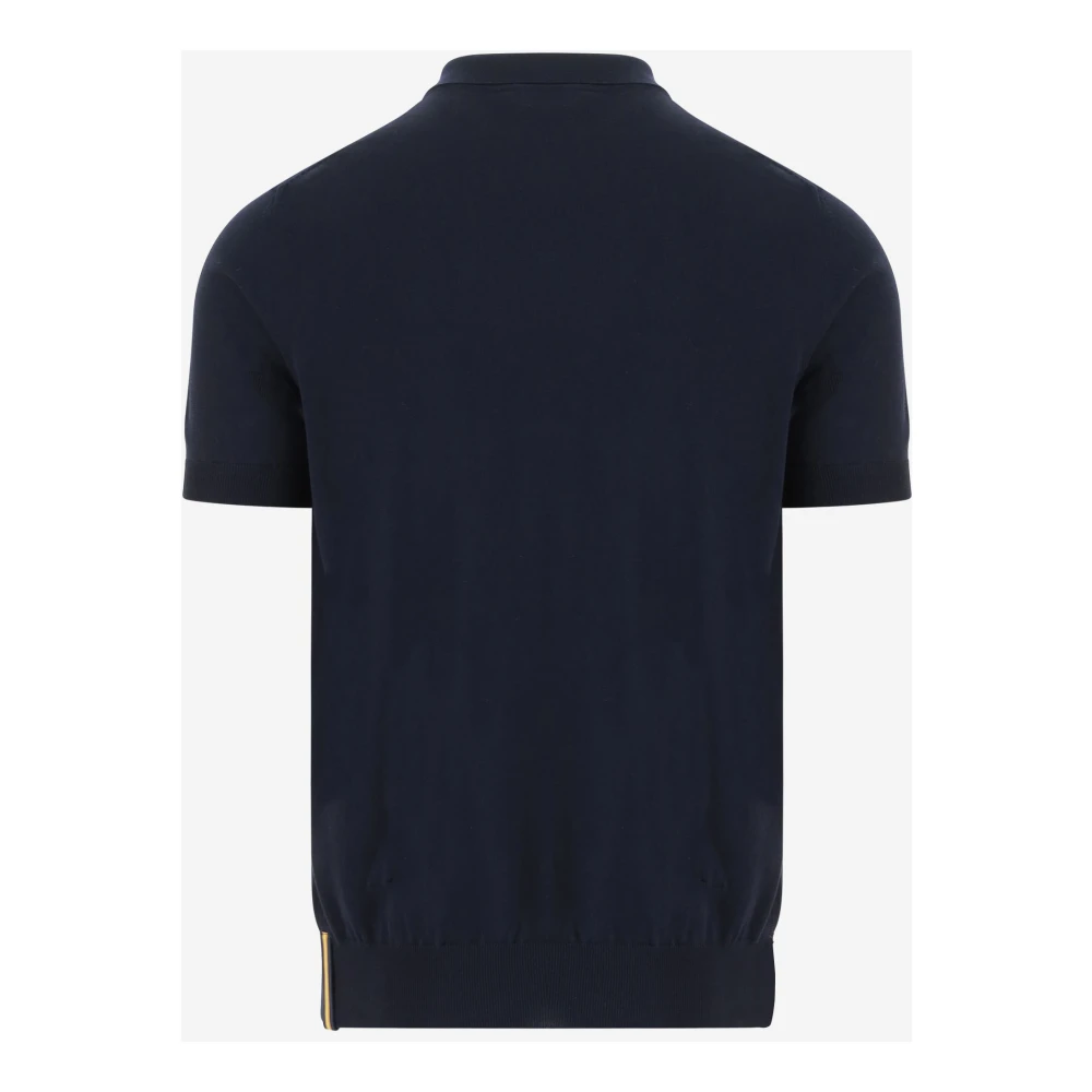 K-way Klassieke Katoenen Poloshirt Navy Blue Heren