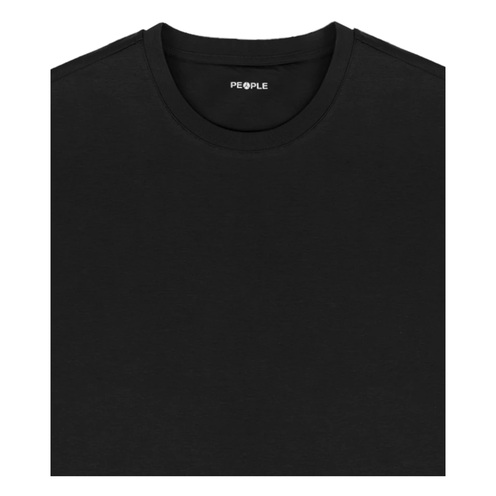 People of Shibuya Ultra-lichte katoenen T-shirt met reflecterend logo Black Heren