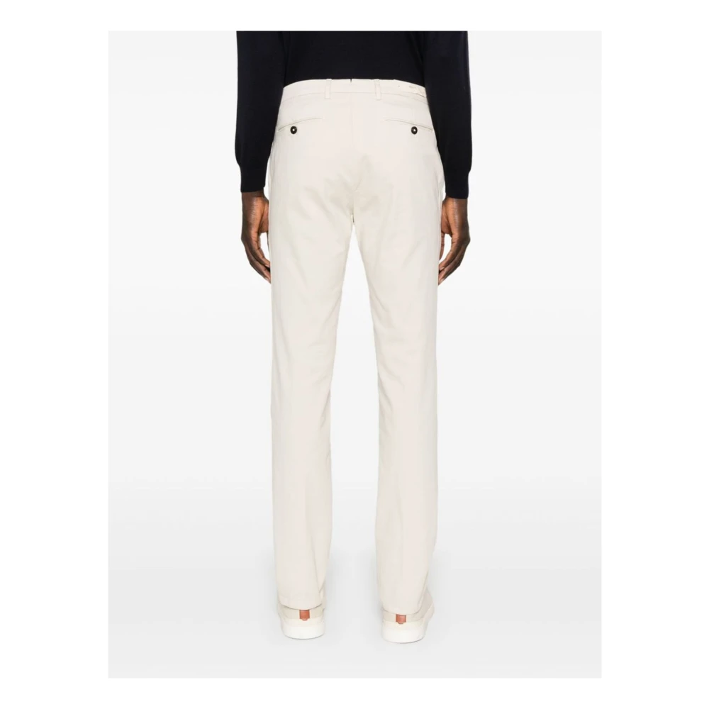 Briglia Witte Katoenen Chino met Zakken White Heren
