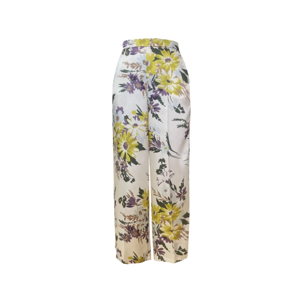 Marella Women's Multicolor Mltcampo Wide Trousers - Wide Trousers - L - Trousers