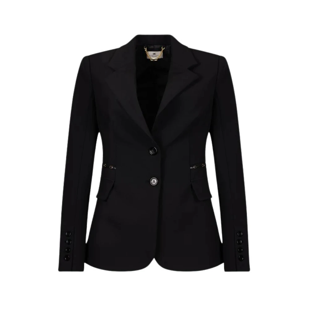 Elisabetta Franchi Donna Nero Giacche, L, New,