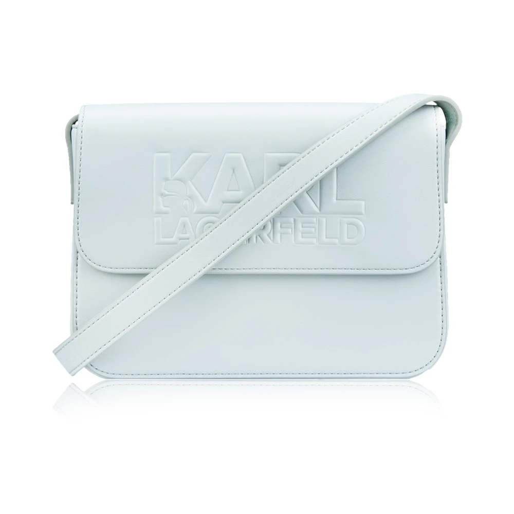 Karl Lagerfeld Kvinnors Crossbody-väska Magnetknapp Blue, Dam