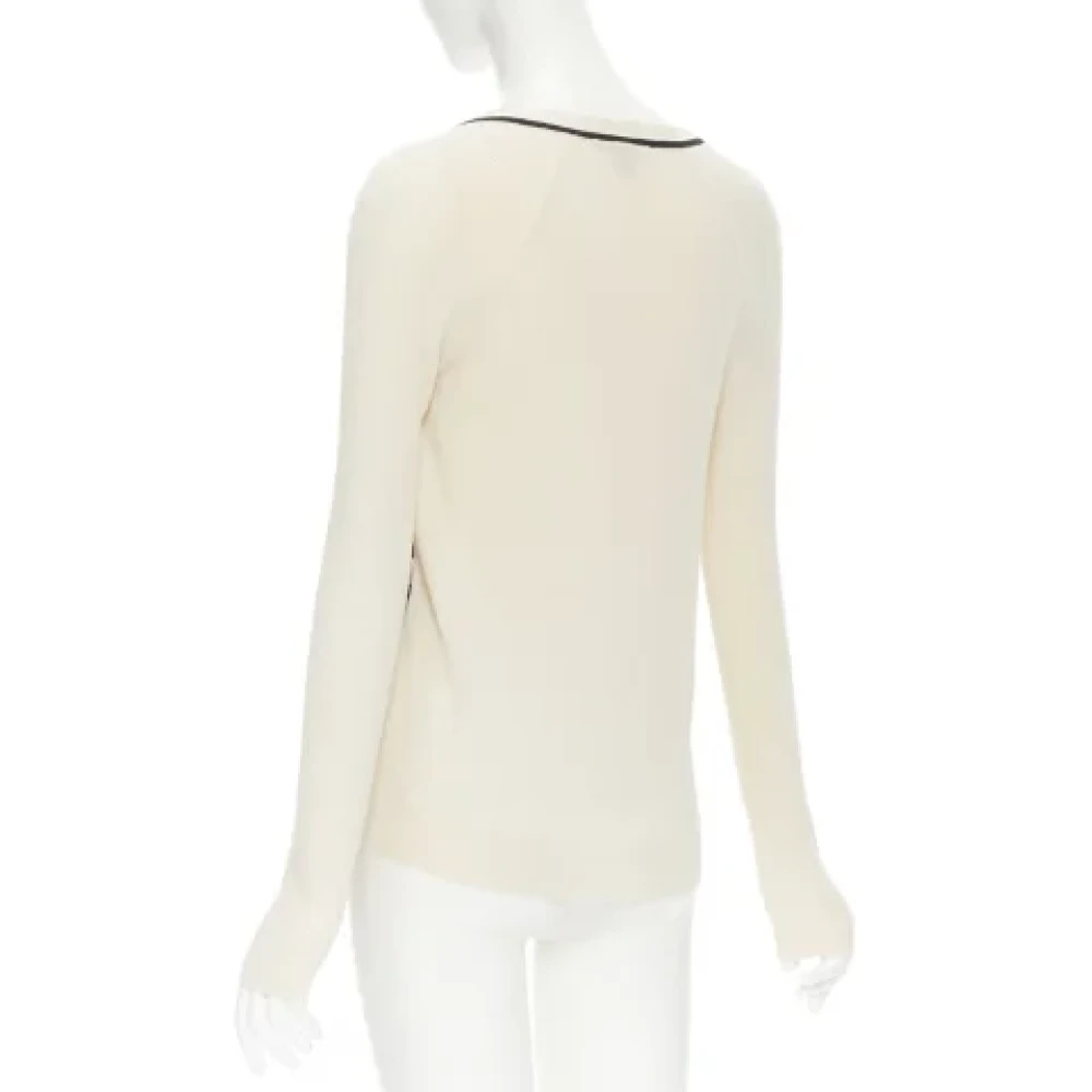Louis Vuitton Vintage Pre-owned Silk outerwear Beige Dames