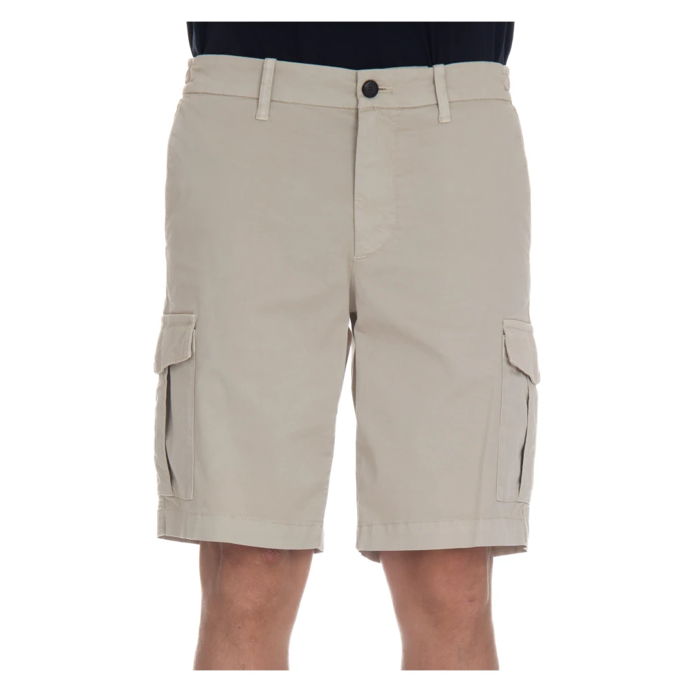 Eleventy Grijze Shorts met Rits en Zakken Gray Heren