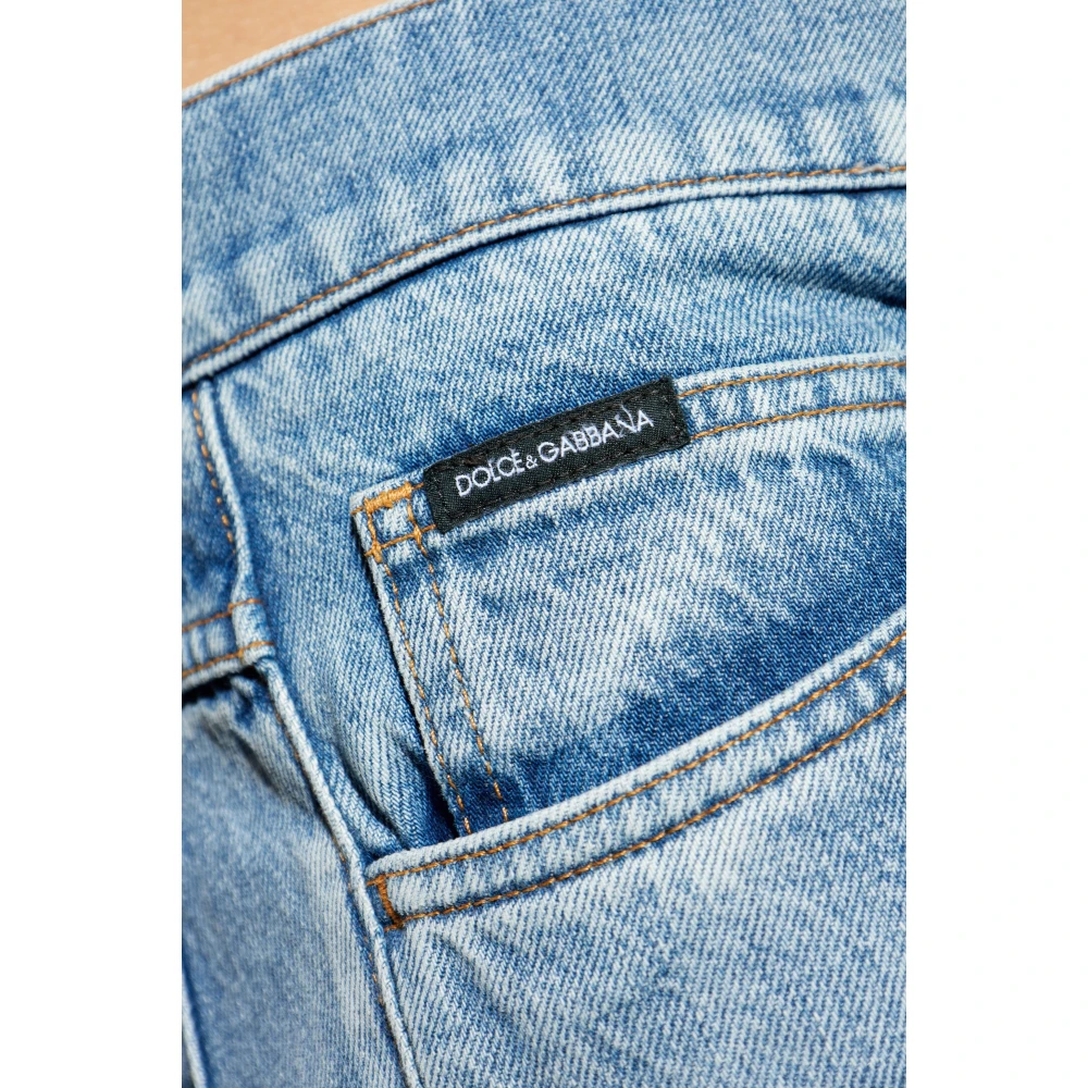 Dolce & Gabbana Jeans met logo Blue Heren
