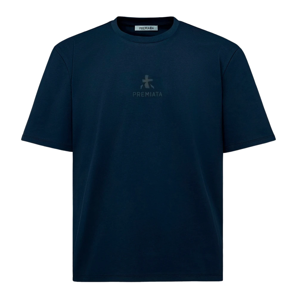 Premiata Blue Cotton T-Shirt With Bonded Details And Hot Finish - Male - T-Shirts - L - Tops