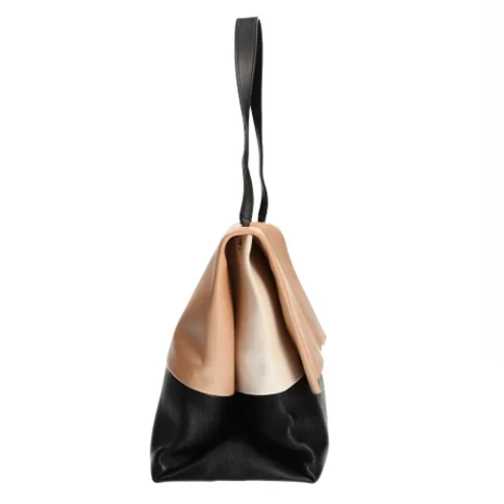 Celine Vintage Pre-owned Fabric shoulder-bags Beige Dames