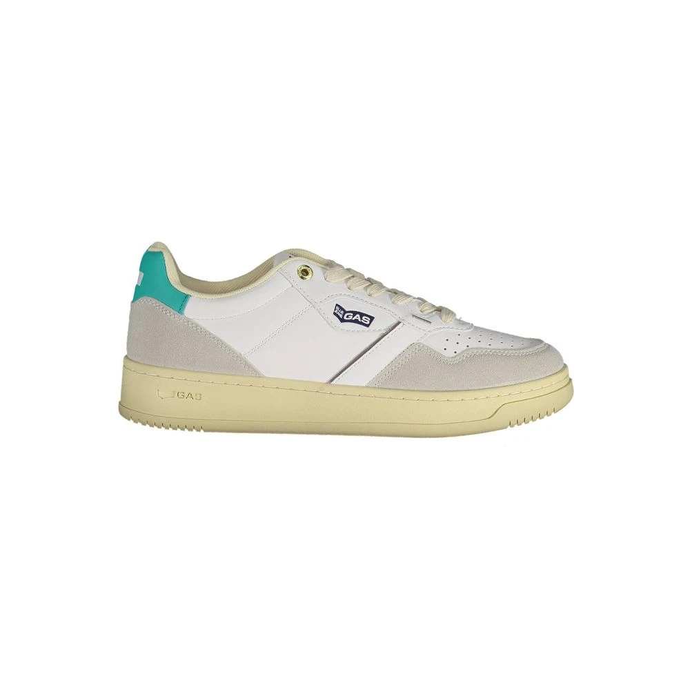 Gas Women's Multicolor Sneakers, 2 Uk, White Leather Sports Sneaker With Logo