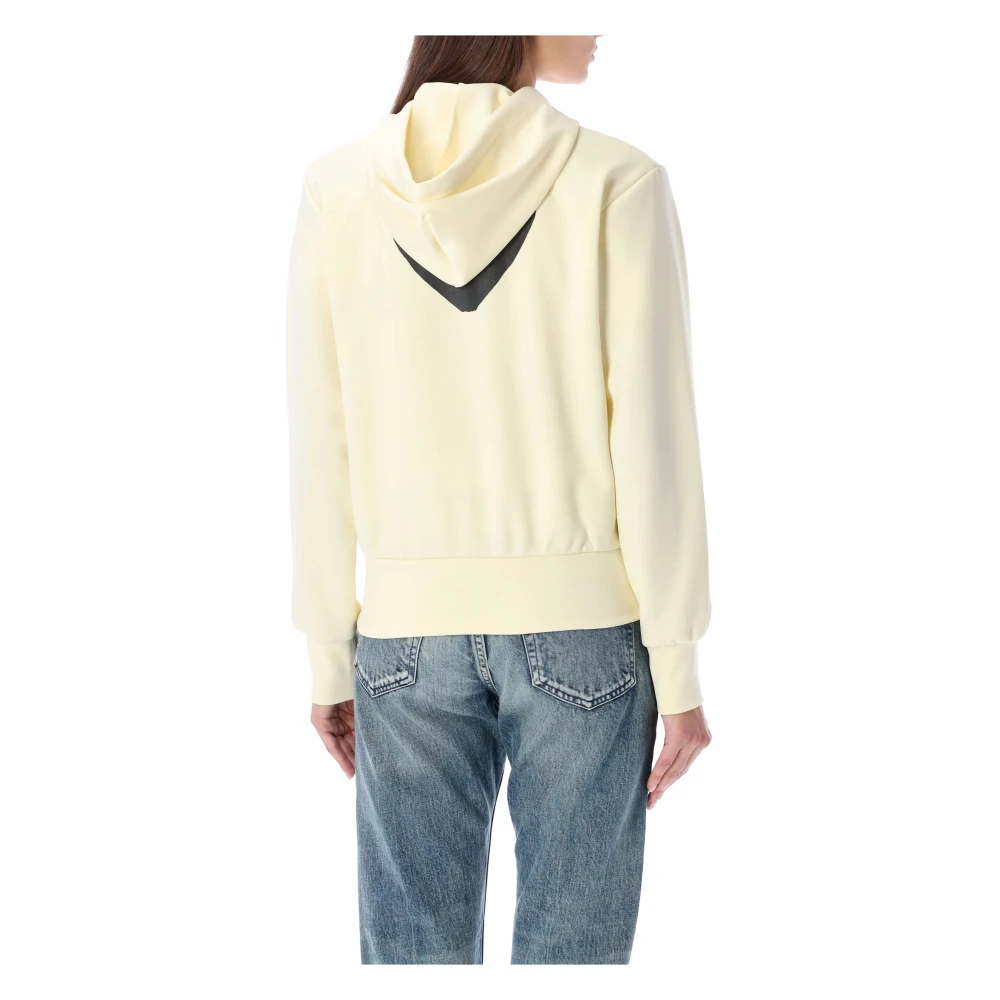 Comme des Garçons Zwart Hart Rits Hoodie Gebreide Kleding Beige Dames