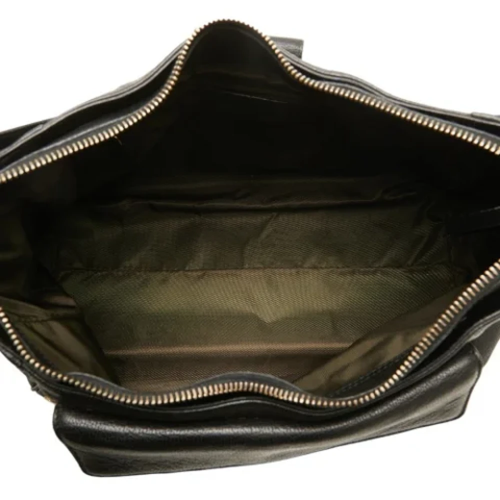 Bvlgari Vintage Pre-owned Leather shoulder-bags Black Dames
