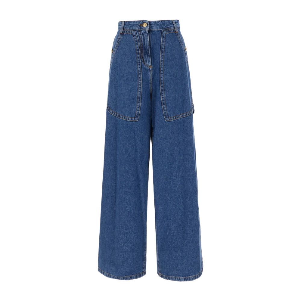 Etro Women's Blue Wide Jeans, W26, Wide Jeans