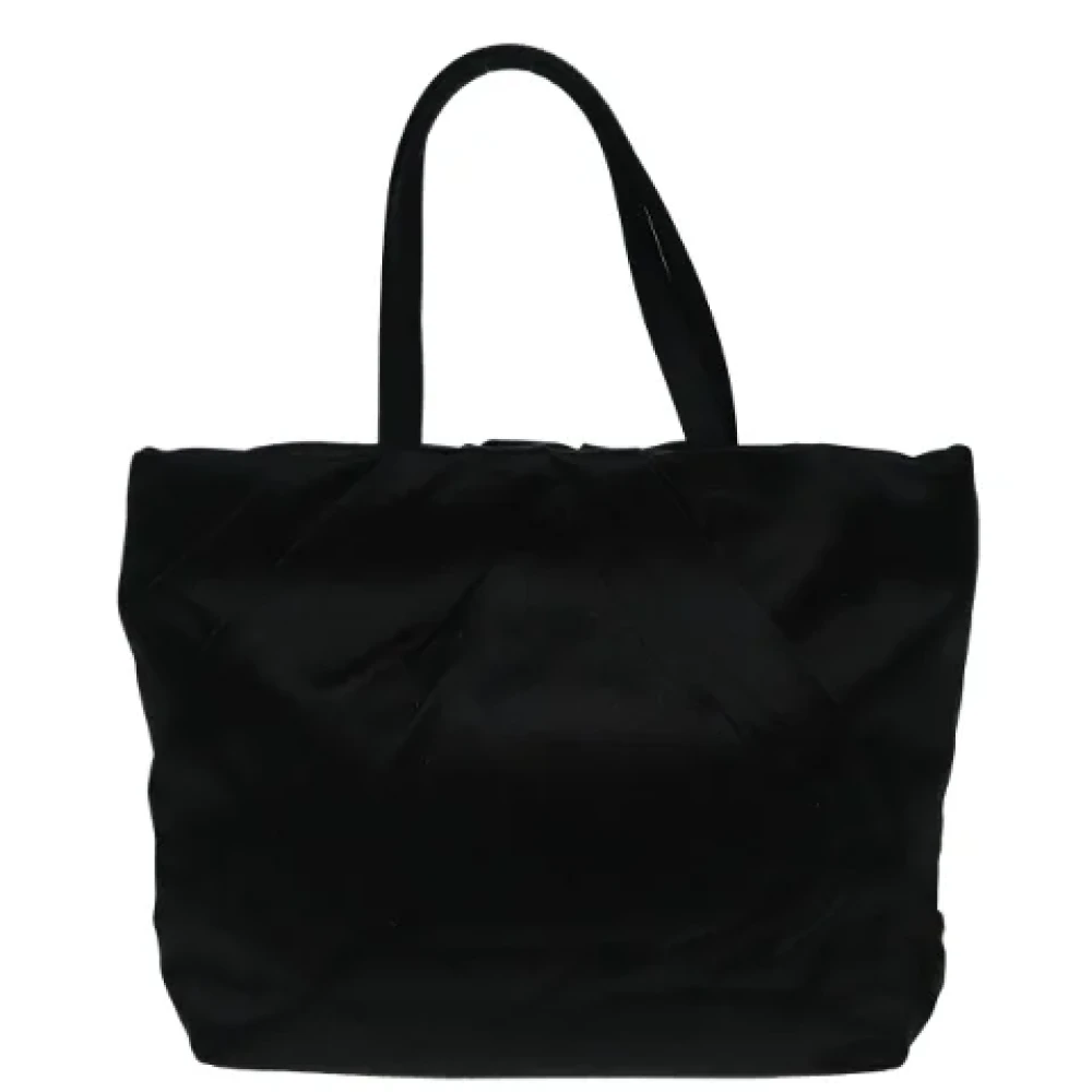 Prada Vintage Pre-owned Satin handbags Black Dames